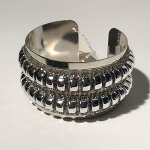 Thick Silver Bracelet